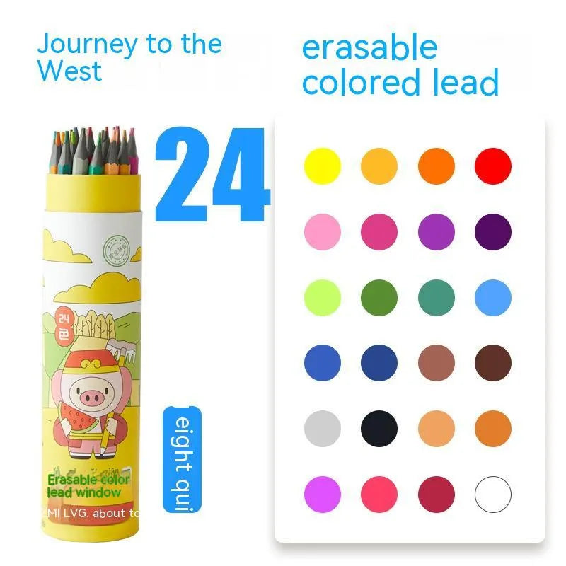 Zhenglin Sports Series colour pencil set with paper barrel in 24 or 36 colour options.