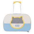 Outdoor portable foldable cat backpack in Oxford cloth with breathable mesh, showing colour options