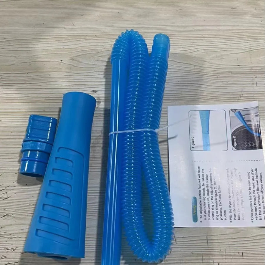 Blue 3 opp bag suction pipe vacuum cleaner accessory with round head, 114cm length