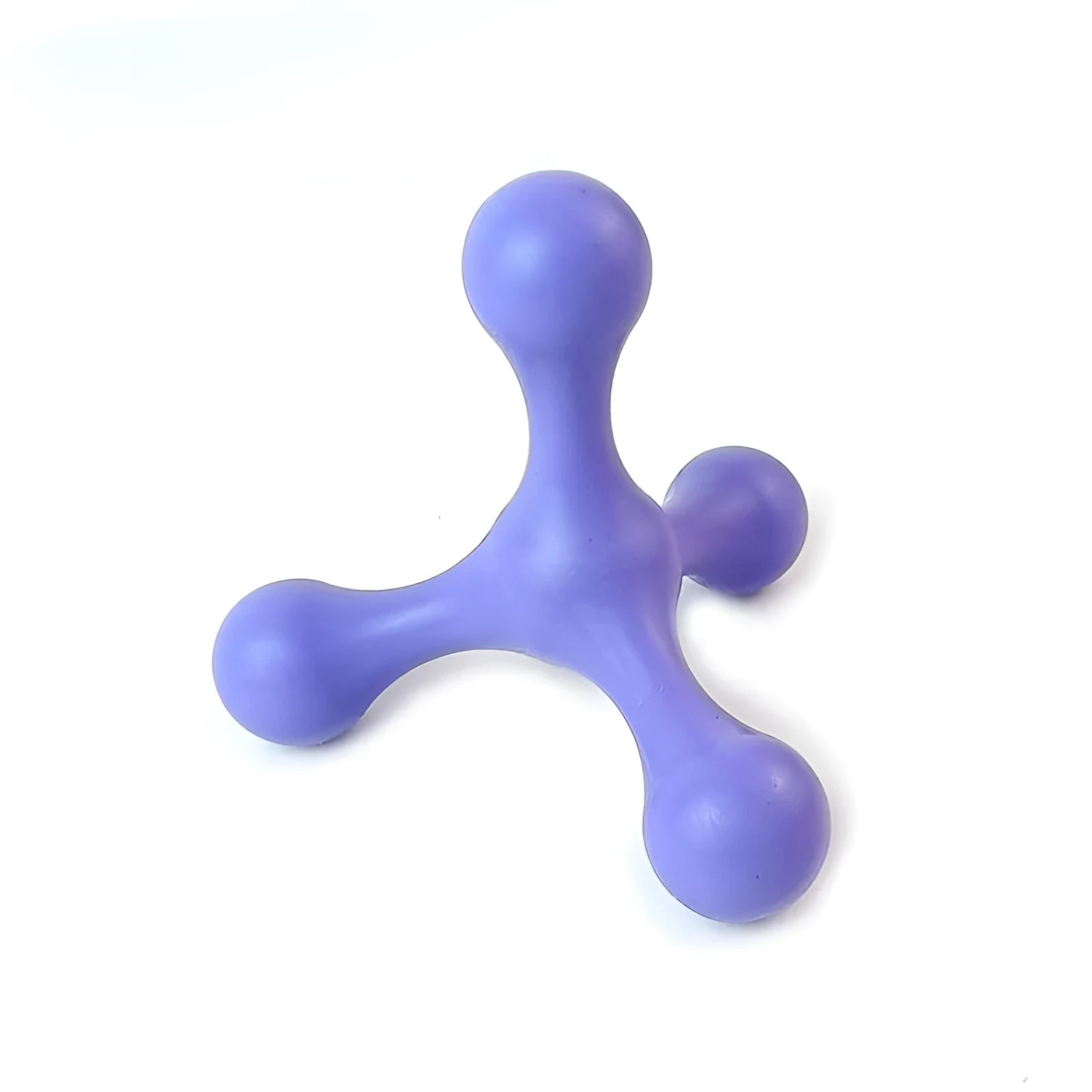 Silicone three-leg chew toy for small and medium dogs in assorted colours