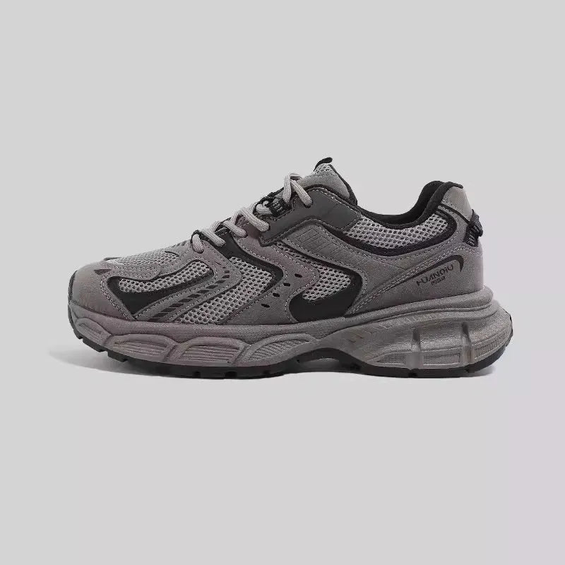 Dad shoe style platform sneakers with PU mesh upper and EVA sole in three colour options