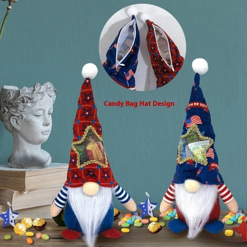 Two matching faceless baby doll Rudolf ornaments in suits for Christmas decoration