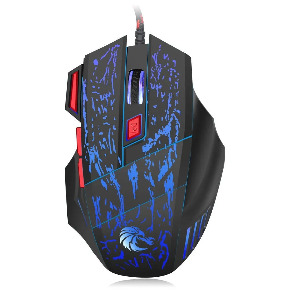 H300BK coloured gaming mouse with colourful luminous lighting and 1.5 metre USB cable