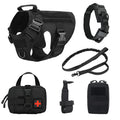 Polyester tactical dog training vest 6-piece set in camouflage and solid colours