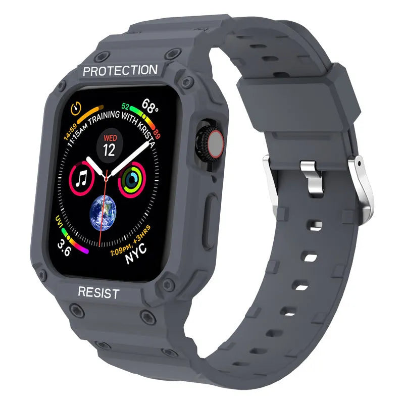 Soft sport TPU strap for Apple Watch Series 8 in multiple colours with 38mm and 42mm size options.