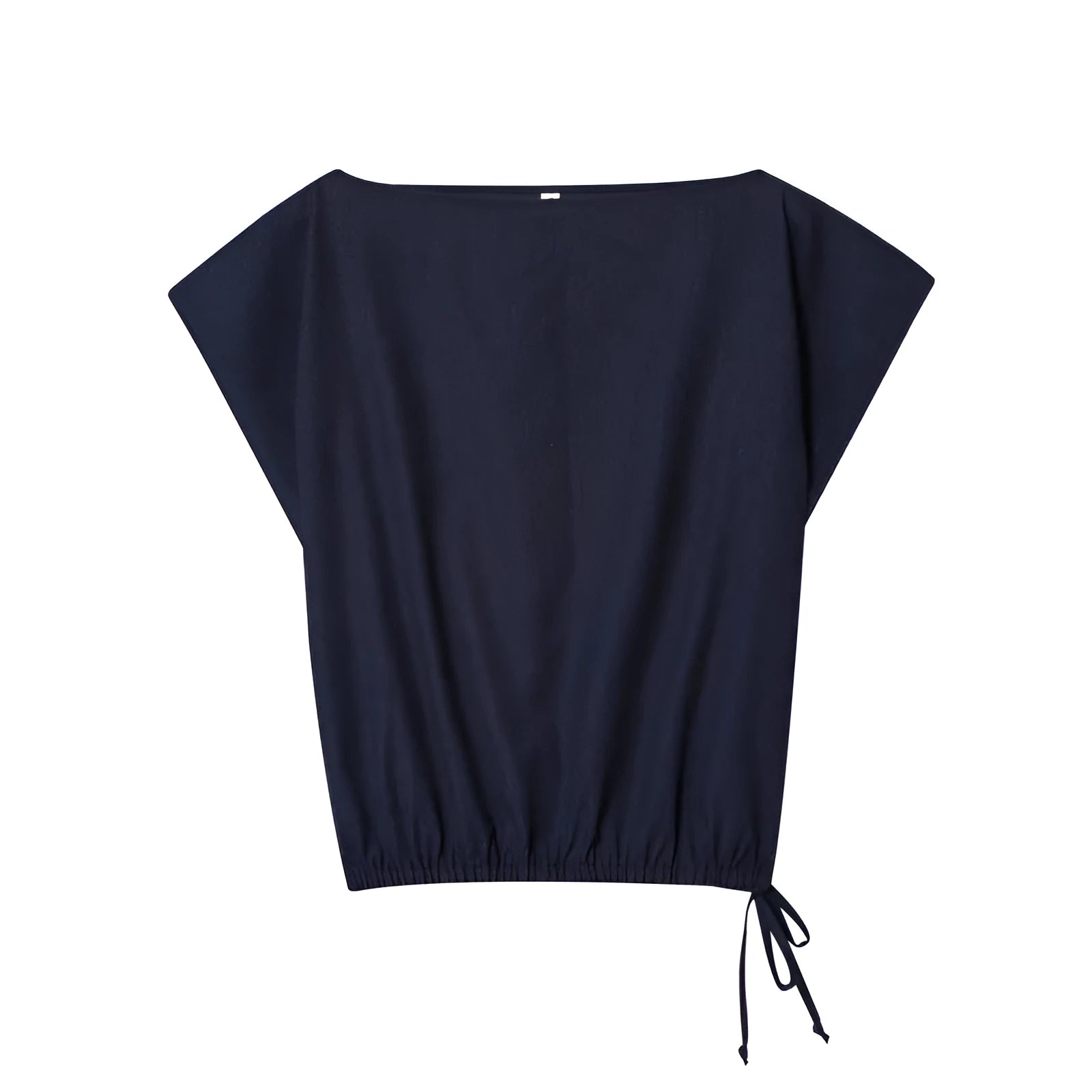 Women's linen-style shirt and wide leg trousers set in coordinating colours with flounce sleeves