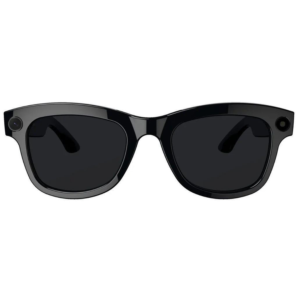 AI translation video glasses with HD camera in black lens and transparent lens options