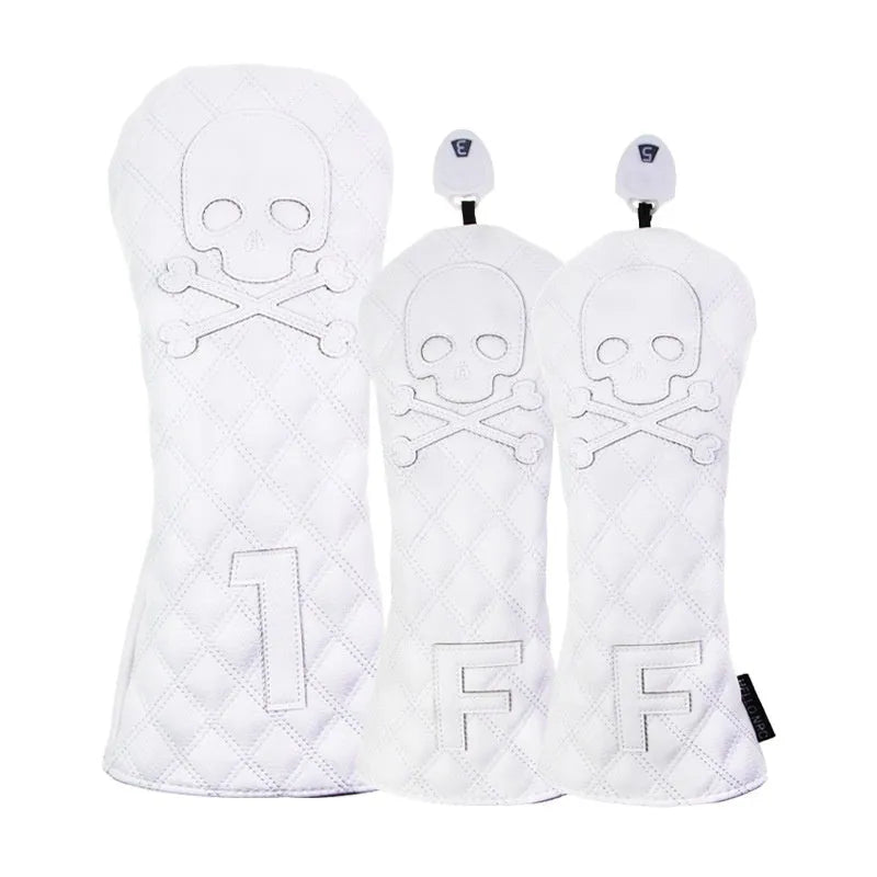 Black and white PU waterproof protective cover for a golf wooden pole.
