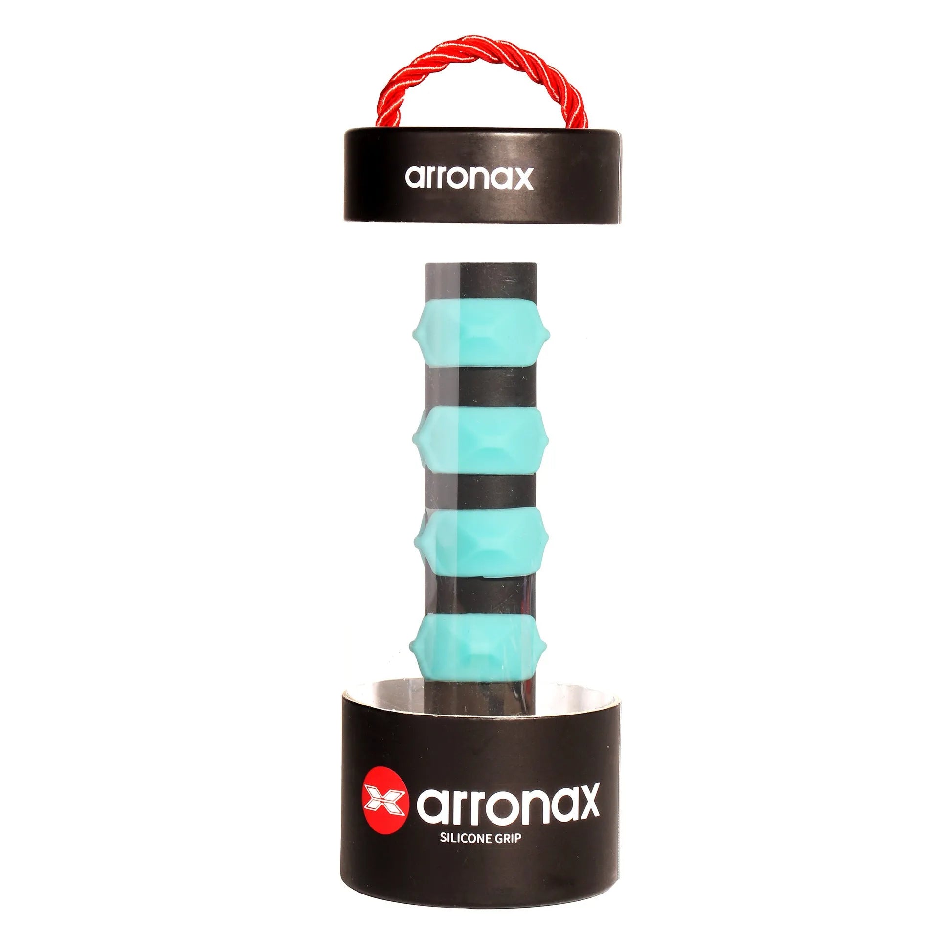 Silicone tennis racket grip band in multiple colours showing 17.6 cm length