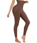 High waist cropped pants made from nylon in black colour
