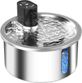 Stainless steel constant temperature pet water fountain with heating base for cats and dogs