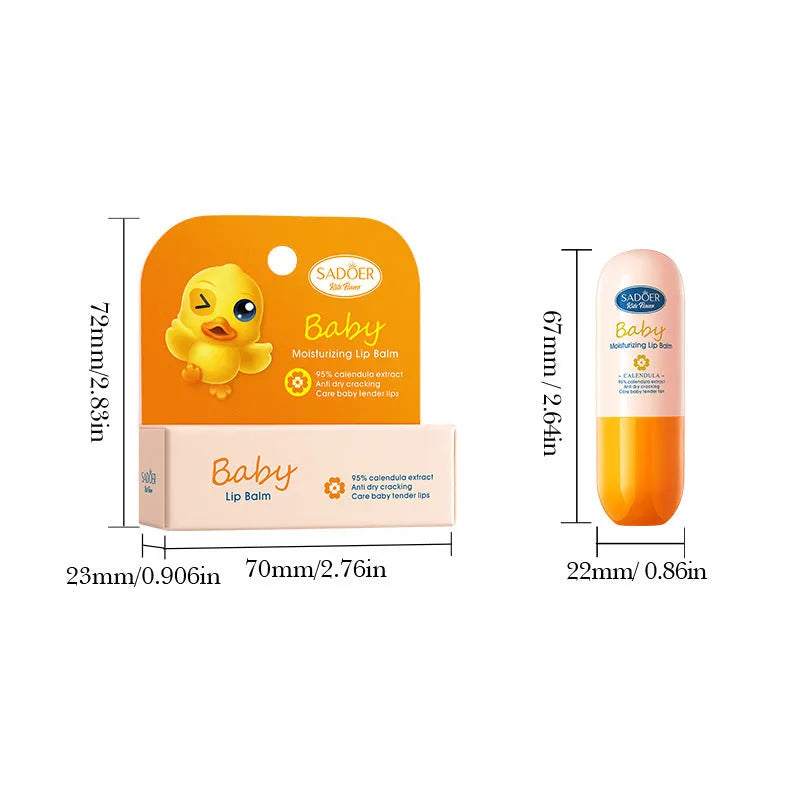Anti-chapped lip moisturising stick in multiple variant packaging with net content labels