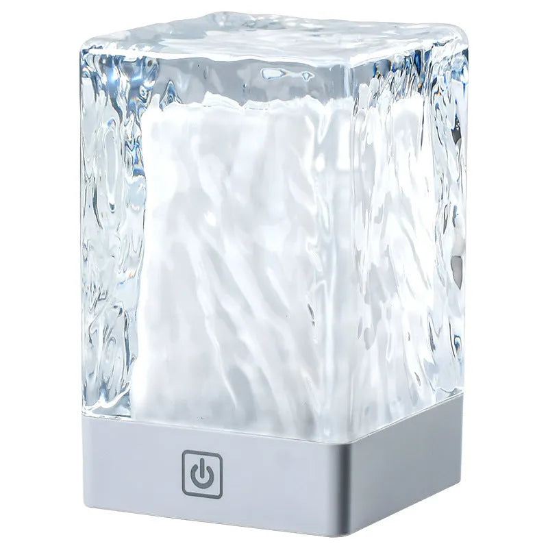80x80x12mm plastic crystal lamp night light with touch control and USB power