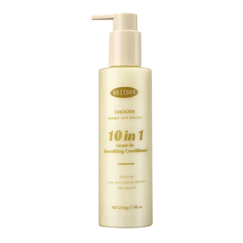 Wash-free soft 10-in-1 hair conditioner bottle, 210g, for moisturising and nourishing hair.