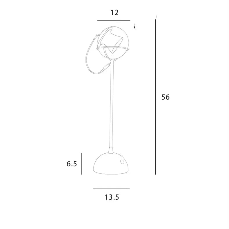 LED desk lamp with glass lampshade featuring dimmable touch switch control
