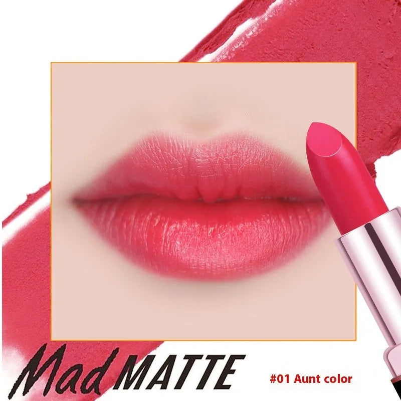 Fey Beauty Cameo Brown nude moisturising lipstick bullet, 3.8g, shown with no stain on a white cup.