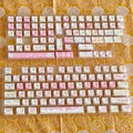 Meow Meow Team themed 141-piece plastic keycap set for MX mechanical keyboards with five-sided sublimation printing.
