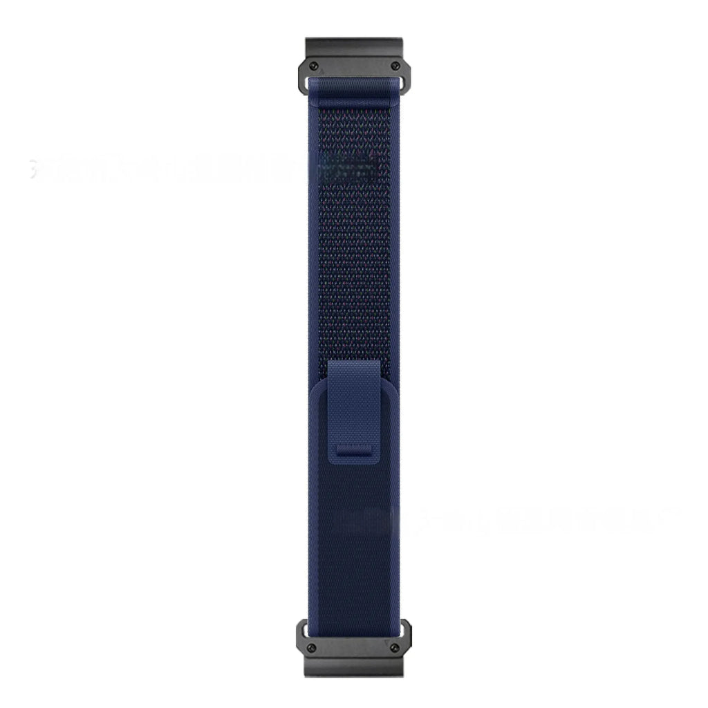 High Shan Ye quick-release nylon loop watch strap in black and grey colour option 22mm width