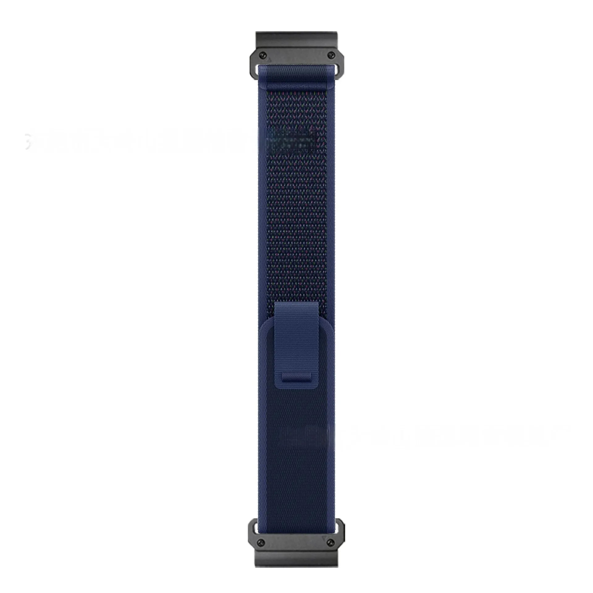 High Shan Ye quick-release nylon loop watch strap in black and grey colour option 22mm width