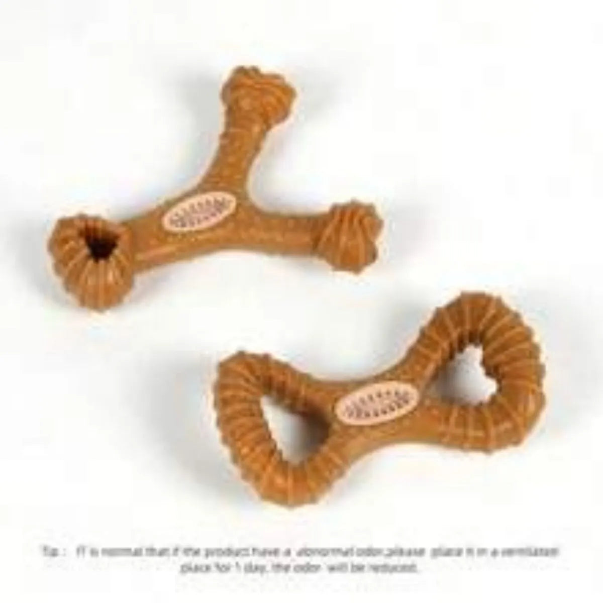 Red durable natural rubber dog chew bone toy for teeth cleaning and water play