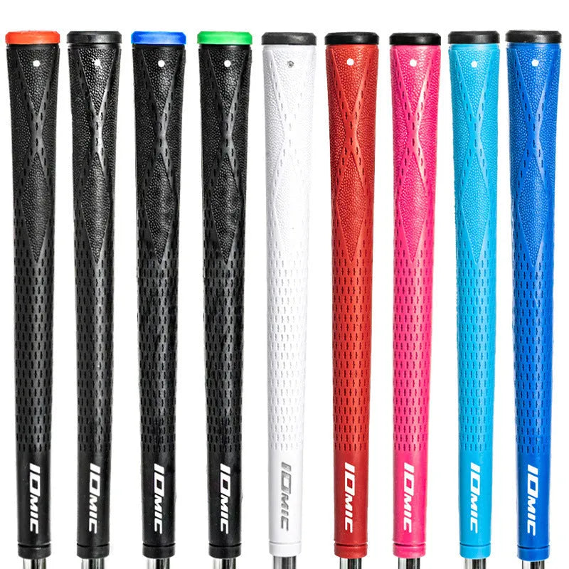 TPE golf club grip in multiple colour options including pink, red, blue, white and black combinations