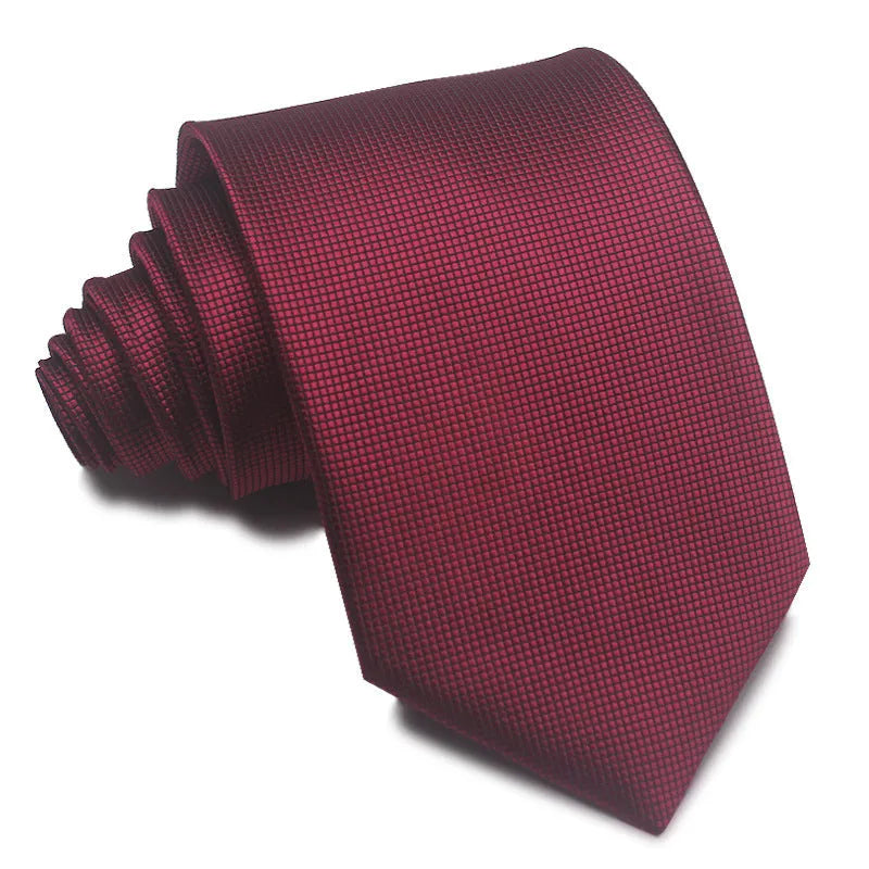 Men's 8CM wide striped formal tie in polyester jacquard weave available in multiple colours
