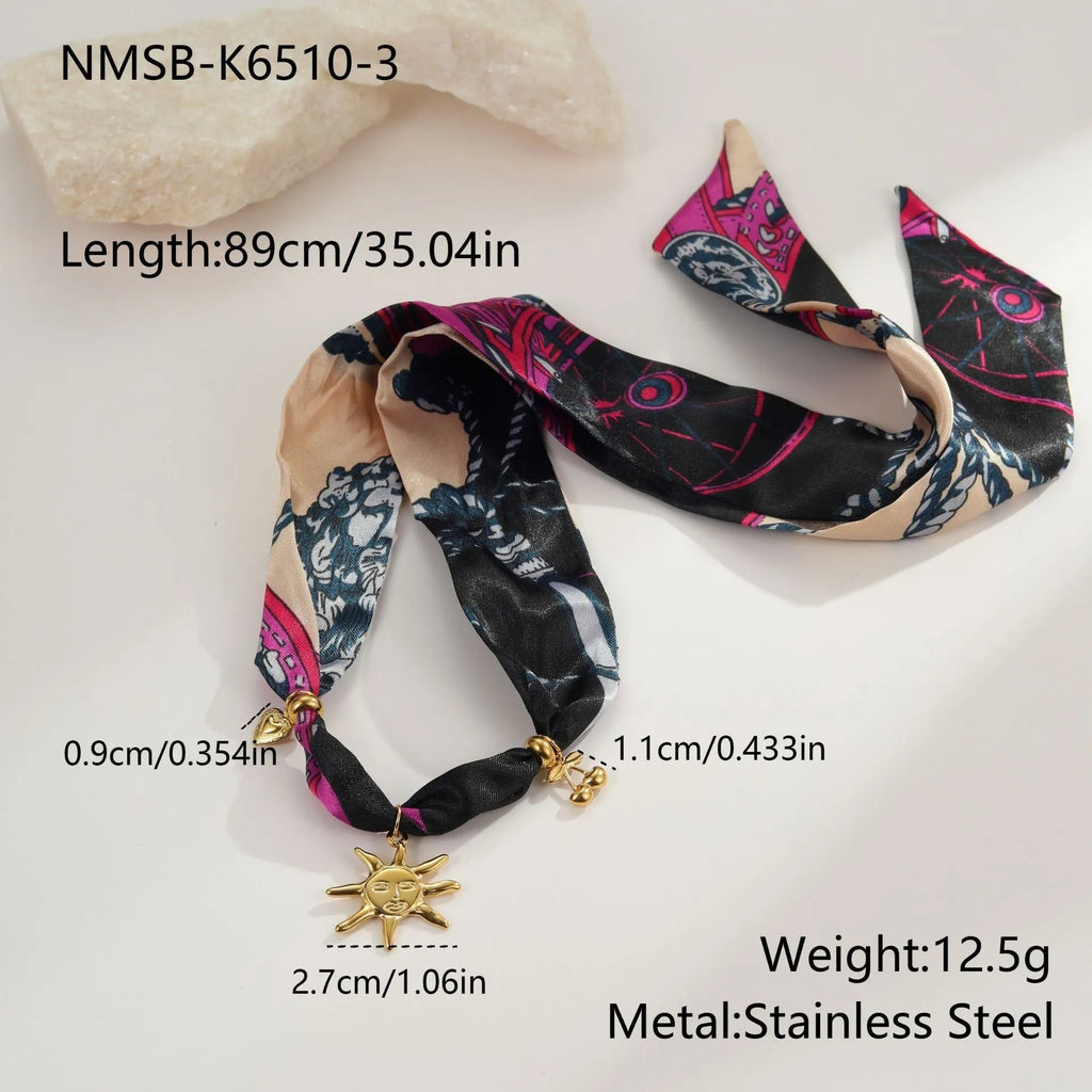Stainless steel geometric pendant necklace or bracelet with regular chain, 18K purity electroplated jewellery for women
