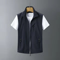 Men's slim fit rabbit fur hooded vest waistcoat in army green colour
