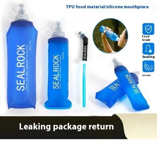 Rigid plastic portable hydration straw for mountain climbing and off-road cycling