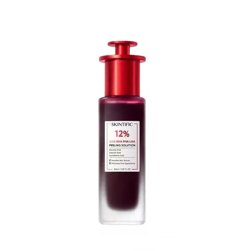 Facial exfoliating essence bottles: Type A 30ml and Type B 35ml colour-classified options