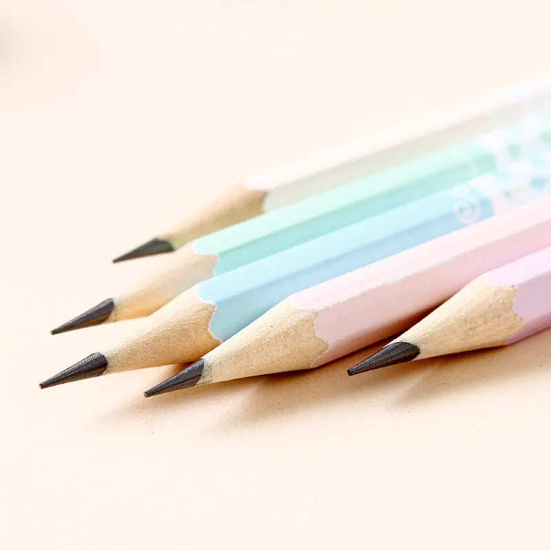 Basswood thermal transfer pencil with six-angle rod design in 50-piece bulk pack barrel